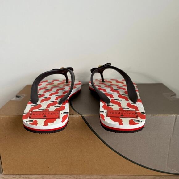 KATE SPADE NEW YORK Bird Print Flip Flop Sandal Women - Size 9 - Picture 3 of 9